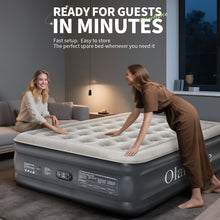 Load image into Gallery viewer, OlarHike Air Mattress Queen with Built in Pump, Inflatable Mattress Blow up Mattress, 18" Colchones Inflables Foldable Air Bed for Guest &amp; Home, Ideal for Camping, 700lbs