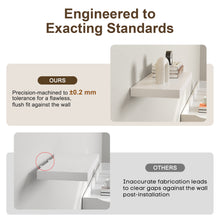 Load image into Gallery viewer, Ophanie 16 inch Wood Floating Shelves, Hanging Float Shelf for Bathroom, Bedroom, Living Room, Kitchen with 22lbs Capacity, Wall Mounted Decorative Shelves, 16 x 6.7x 1.1 Inch, Set of 3, White