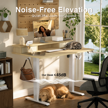 Load image into Gallery viewer, Veken 47-Inch Electric Standing Desk with Drawers, Adjustable Table, Wood