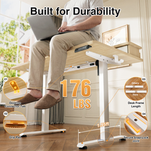 Load image into Gallery viewer, Veken 47-Inch Electric Standing Desk with Drawers, Adjustable Table, Wood