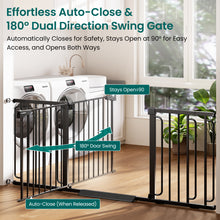 Load image into Gallery viewer, Cumbor Extra Wide Baby Gate, 36.6-69" Walk-Through Dog Gate Black