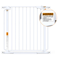 Load image into Gallery viewer, Cumbor Extra Wide Baby Gate, 36.6-69" Walk-Through Dog Gate White