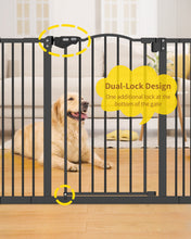 Load image into Gallery viewer, InnoTruth 29-39.6&quot; Baby Gate for Pets, Auto Close Both Sides Dog Gate with One-Hand Opening, 30&quot; Tall Safety Gates for Stairs, Hallways, Bedrooms, Wall Pressure Mount No Drill, White