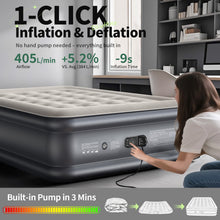 Load image into Gallery viewer, OlarHike Full Air Mattress with Built-in Pump, 18" Raised Inflatable Air Bed for Guests, Home Use &amp; Camping, Supports Up to 600 lbs