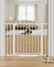 Load image into Gallery viewer, Cumbor 29.7-40.6" Baby Gate for Stairs, Mom's Choice Awards Winner-Dog Gate for Doorways, Pressure Mounted Auto-Close Pet Gates for Dogs Indoor, Safety Child Gate with Easy Walk Thru Door, White