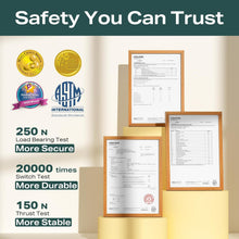 Load image into Gallery viewer, Cumbor 29.7-48" Baby Gate for Stairs, Mom's Choice Awards Winner-Dog Gate for Doorways, Auto Close Safety Pet Gate for Dogs Indoor, Easy Install Pressure Mounted Child Gate with Walk Thru Door, Brown