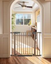 Load image into Gallery viewer, Cumbor 29.7-40.6" Baby Gate for Stairs, Mom's Choice Awards Winner-Dog Gate for Doorways, Pressure Mounted Auto-Close Pet Gates for Dogs Indoor, Safety Child Gate with Easy Walk Thru Door, Brown