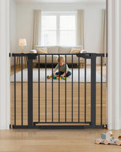 Load image into Gallery viewer, Cumbor 29.7-40.6" Baby Gate for Stairs, Mom's Choice Awards Winner-Dog Gate for Doorways, Pressure Mounted Auto-Close Pet Gates for Dogs Indoor, Safety Child Gate with Easy Walk Thru Door, Black