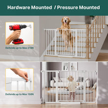Load image into Gallery viewer, Cumbor 29.7–51.5" Extra Wide Baby Gate for Stairs, Pressure-Mounted Dog Gates for Doorways &amp; Hallways, Auto-Close Walk-Through, No-Trip Design, Child Proof Safety, Dog/Pet Gate for Indoor Use, White