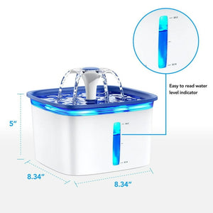 95oz/2.8L Pet Fountain, Cat Dog Water Fountain Dispenser with Smart Pump,Blue