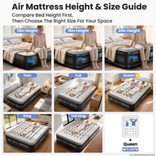 Load image into Gallery viewer, OhGeni Air Mattress Queen with Built in Pump, 18" Raised Blow up Bed, 800lb