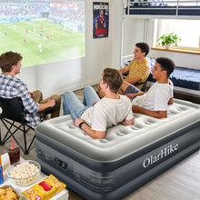 Load image into Gallery viewer, OlarHike Twin Air Mattress with Built-in Pump, 18" Raised Inflatable Bed for Home &amp; Outdoor Use, 300lb Weight Capacity - Portable Blow-up Mattress for Guests, Camping, and Travel