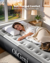 Load image into Gallery viewer, OhGeni 13" Raised Twin Air Mattress with Built in Pump, Blow Up Bed, 300lb