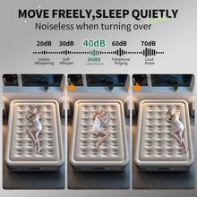 Load image into Gallery viewer, OlarHike Full Air Mattress with Built-in Pump, 18" Raised Inflatable Air Bed for Guests, Home Use &amp; Camping, Supports Up to 600 lbs