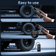 Load image into Gallery viewer, Ophanie Cordless Tire Inflator Portable Air Compressor, 12000mAh Battery, Air Pump for Car Tires with Automatic Shutoff, Electric Pump with Digital Pressure Gauge