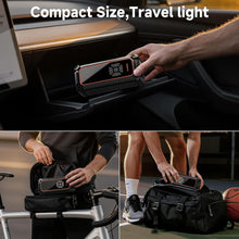 Load image into Gallery viewer, OlarHike Tire Inflator Portable Air Compressor,Dual Power-3*3000mAh &amp;12V DC | Ultra Fast Inflation, For Car Tires, SUVs, Pickup Trucks, Bikes, Cordless Electric Pump, LED Light &amp; Digital Pressure Gauge