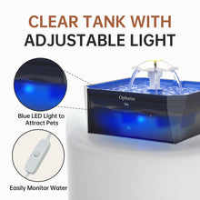 Load image into Gallery viewer, Ophanie 50oz Small Pet-Friendly Cat Water Fountain with Quiet Pump, Easy to Clean &amp; Assemble, Mini Pet Water Dispenser for Cats, Dogs and Small Animals, Blue