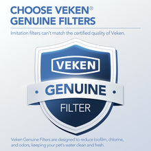 Load image into Gallery viewer, Veken Cat Water Fountain Filters, 16 Pack Replacement Filters &amp; 16 Pack Replacement Pre-Filter Sponges Set for 50oz, 84oz, 95oz or 108oz Automatic Pet Fountain Dog Water Dispenser