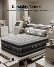 Load image into Gallery viewer, OhGeni 20" Queen Air Mattress (1-Pack) with Built in Pump, Inflatable Blow Up Bed, Upgraded Air Column Support for Enhanced Stability, Raised Height for Easy Entry &amp; Exit, 650 lbs Capacity