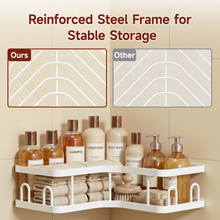Load image into Gallery viewer, Veken Corner Shower Caddy 3-Pack, Advanced Rustproof Design&amp;Stable Storage, White