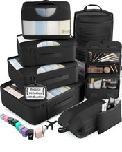 Load image into Gallery viewer, Veken 10 Set/8 Set Packing Cubes for Travel Essentials,Anti-Wrinkle Buckled Suitcase Organizer for Shoe &amp; Toiletry Bag,Carry On Luggage Bag for Airplane &amp; College Dorm Room Accessories,Women Men Gifts