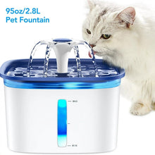 Load image into Gallery viewer, 95oz/2.8L Pet Fountain, Cat Dog Water Fountain Dispenser with Smart Pump,Blue