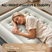 Load image into Gallery viewer, OlarHike Twin Air Mattress with Built-in Pump, 18" Raised Inflatable Bed for Home &amp; Outdoor Use, 300lb Weight Capacity - Portable Blow-up Mattress for Guests, Camping, and Travel