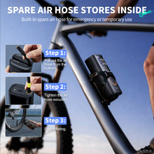 Load image into Gallery viewer, Ophanie Cordless Bike Pump Portable Tire Inflator - 4000mAh, 150PSI Auto Air Pump for Bike, Bicycle, Motorcycles, Car Tires, Emergency LED Light, Compact Automotive Pump