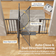 Load image into Gallery viewer, Cumbor 30-51.5 in Extra Wide Baby Gate for Stairs, Dog Gate, Cool Gray Mom's Choice Awards Winner, Auto Close with Double Lock for Doorways, Child Gate for Toddlers &amp; Pets, Pressure Mounted