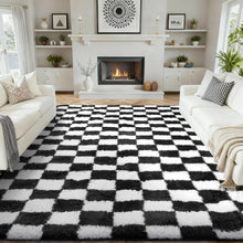 Load image into Gallery viewer, 8' x 10' (Rectangular)Checkered Black &amp; White