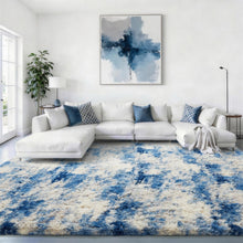 Load image into Gallery viewer, 9' x 12' (Rectangular)Blue/White/Grey