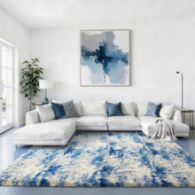 Load image into Gallery viewer, 6' x 9' (Rectangular)Blue/White/Grey