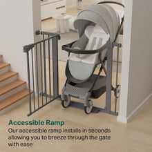 Load image into Gallery viewer, Cumbor 30-40.6 in Baby Gate for Stairs and Doorways, Dog Gate Cool Gray Mom's Choice Awards Winner, Auto Close, Double Lock, Safety Child Gate for Toddlers &amp; Pets, Pressure or Hardware Mounted
