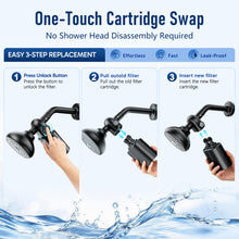 Load image into Gallery viewer, Veken Shower Filter Replacement Cartridge, Matte Black