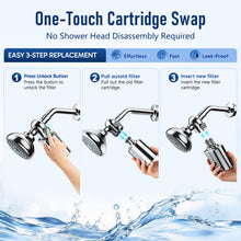 Load image into Gallery viewer, Veken Shower Filter Replacement Cartridge, Chrome