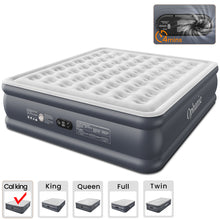 Load image into Gallery viewer, Ophanie Queen Air Mattress 18in Puncture Resistant Air Beds with Built in Pump, Elevated Quick Inflation/Deflation Inflatable Beds for Camping, Indoor Colchon, Guests Air Bed, Drak Gray