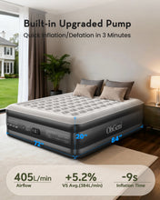 Load image into Gallery viewer, OhGeni 20" Raised California King Air Mattress with Built in Pump, 1000lb