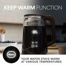 Load image into Gallery viewer, Ophanie Keep Warm Function electric kettle,Fast Boiling 1.7oz Glass