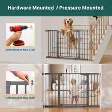 Load image into Gallery viewer, Cumbor 30-51.5 in Extra Wide Baby Gate for Stairs, Dog Gate, Cool Gray Mom's Choice Awards Winner, Auto Close with Double Lock for Doorways, Child Gate for Toddlers &amp; Pets, Pressure Mounted