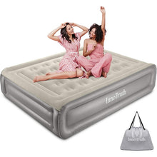 Load image into Gallery viewer, InnoTruth 18 inch Queen Air Mattress with Built-in Pump,Gray