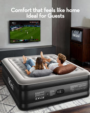 Load image into Gallery viewer, OhGeni 20" Raised King Air Mattress with Built in Pump, Luxury Real Bed Height Blow up Mattress, 3-4 Persons Inflatable Mattress for Guests &amp; Family Party, Ideal for Elder People, 700lbs