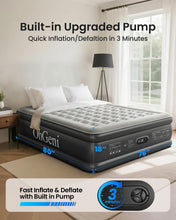 Load image into Gallery viewer, OhGeni King Size Air Mattress with Built in Pump, 18" Blow Up Bed, 1000lb