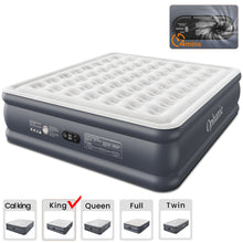 Load image into Gallery viewer, Ophanie Queen Air Mattress 18in Puncture Resistant Air Beds with Built in Pump, Elevated Quick Inflation/Deflation Inflatable Beds for Camping, Indoor Colchon, Guests Air Bed, Drak Gray