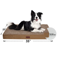 Load image into Gallery viewer, Ophanie 35in Orthopedic Dog Bed For Large Dogs with Egg Crate Foam Support and Non-Slip Bottom, Waterproof and Machine Washable Removable Pet Bed Cover,L size(35"x22"x3.5")