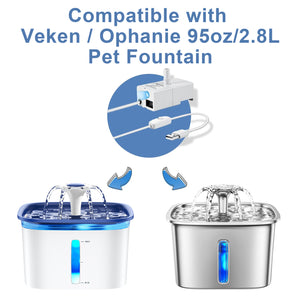 Ophanie Replacement Pump for Veken / Ophanie 95oz/2.8L Pet Fountain