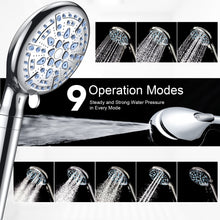 Load image into Gallery viewer, Ophanie 9-Setting Handheld Shower Head,High Pressure Shower Head with Filter