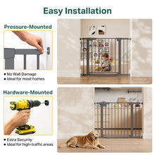 Load image into Gallery viewer, Cumbor 30-40.6 in Baby Gate for Stairs and Doorways, Dog Gate Cool Gray Mom's Choice Awards Winner, Auto Close, Double Lock, Safety Child Gate for Toddlers &amp; Pets, Pressure or Hardware Mounted
