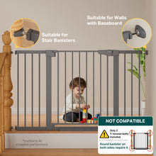Load image into Gallery viewer, Cumbor 30-51.5 in Extra Wide Baby Gate for Stairs, Dog Gate, Cool Gray Mom's Choice Awards Winner, Auto Close with Double Lock for Doorways, Child Gate for Toddlers &amp; Pets, Pressure Mounted