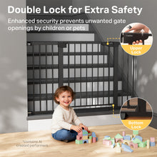 Load image into Gallery viewer, Cumbor 29.7-51.5 in Extra Wide Baby Gate for Stairs, Dog Gate Indoor Black Mom's Choice Awards Winner, Auto Close with Double Lock for Doorways, Child Gate for Toddlers &amp; Pets, Pressure Mounted