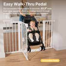 Load image into Gallery viewer, Cumbor 29.7-51.5 in Extra Wide Baby Gate for Stairs, Dog Gate Indoor White Mom's Choice Awards Winner, Auto Close with Double Lock for Doorways, Child Gate for Toddlers &amp; Pets, Pressure Mounted